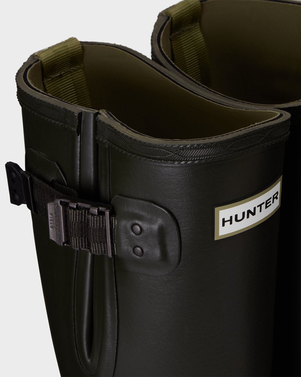 Womens Hunter Balmoral Side Adjustable 3Mm Neoprene - Tall Rain Boots Dark Olive - 1643-OQGIF